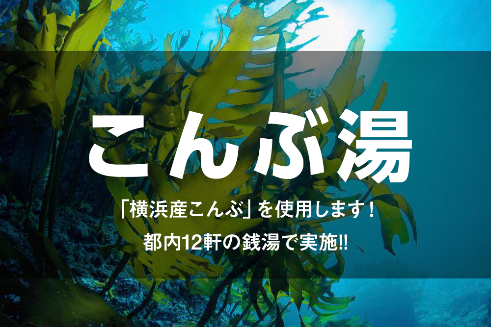 横浜産こんぶ と 銭湯 が地球温暖化対策でコラボ 都内12軒の銭湯で 美肌効果 抜群の こんぶ湯 を実施 公式 東京銭湯 東京都浴場組合